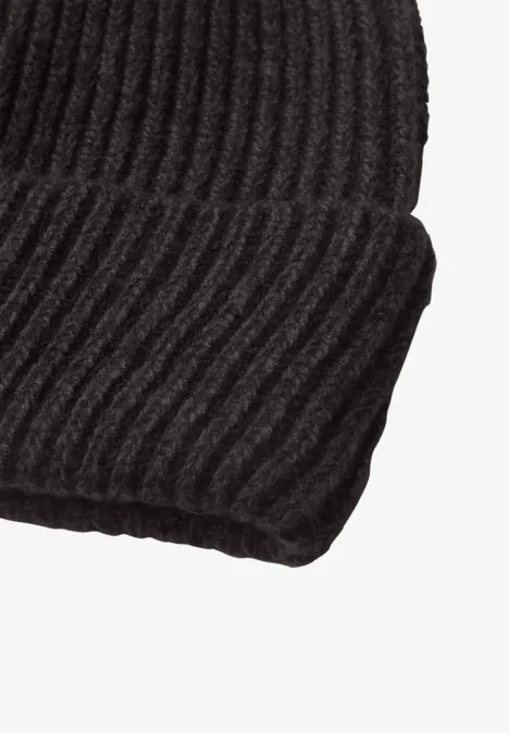 Beanie in Melange-Optik Black Beanie in Melange-Optik Black
