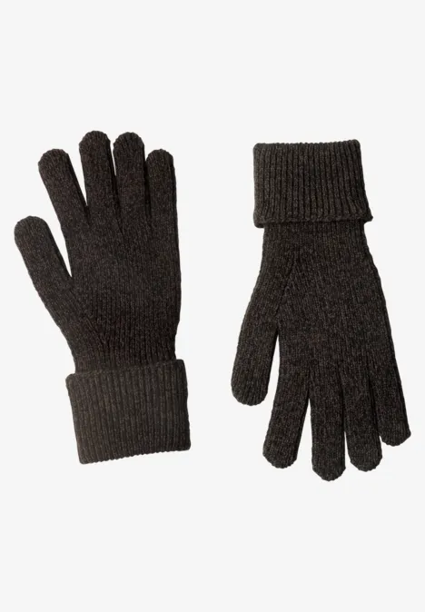 Handschuhe in Melange-Optik Black Handschuhe in Melange-Optik Black