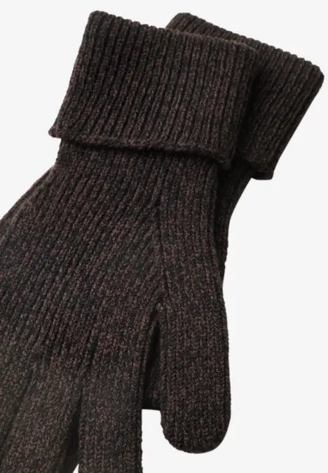 Handschuhe in Melange-Optik Black Handschuhe in Melange-Optik Black