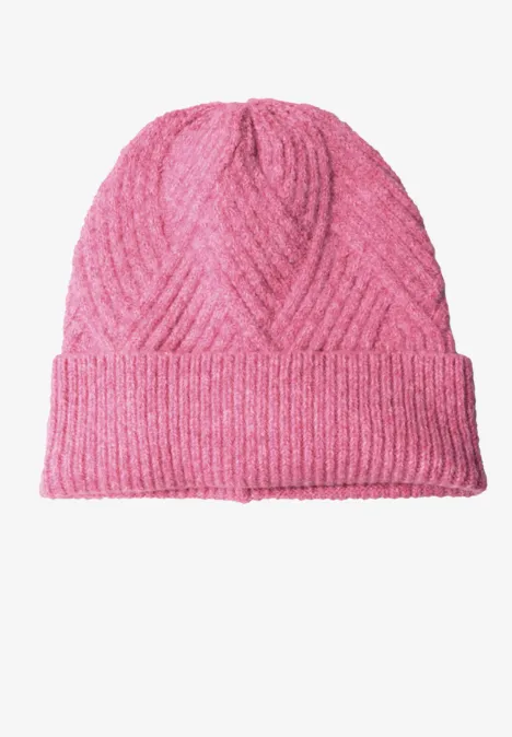 Bonnet à motifs tricotés warm blush mel.