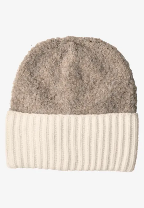 Bonnet en mélange bouclé Muddy Mocha