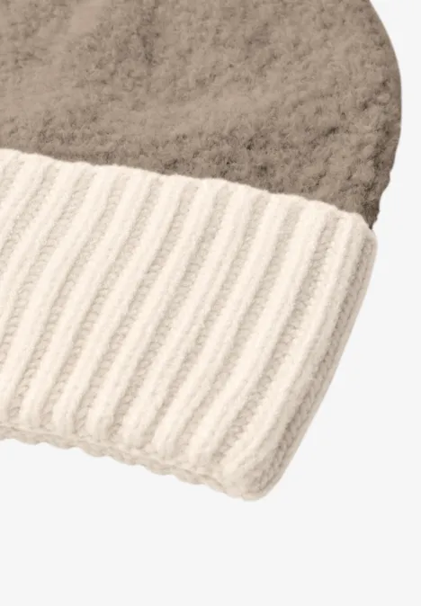 Bonnet en mélange bouclé Muddy Mocha