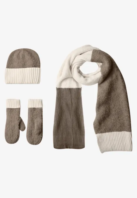 Bonnet en mélange bouclé Muddy Mocha