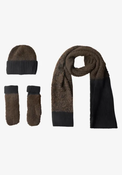 Bouclé-Mix Schal Black Bouclé-Mix Schal Black