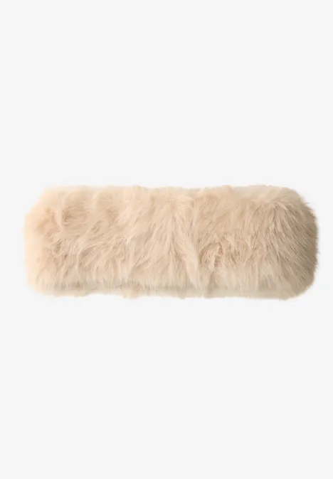 Stirnband aus Fake Fur smooth stone sand Stirnband aus Fake Fur smooth stone sand