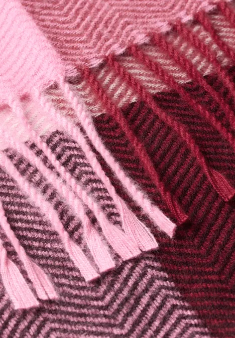 Schal mit Fransen und Muster vintage red
