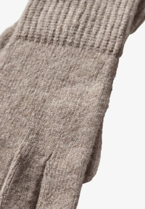 Feinstrick Handschuhe in Unifarbe Sandy Mocca Mel. Feinstrick Handschuhe in Unifarbe Sandy Mocca Mel.