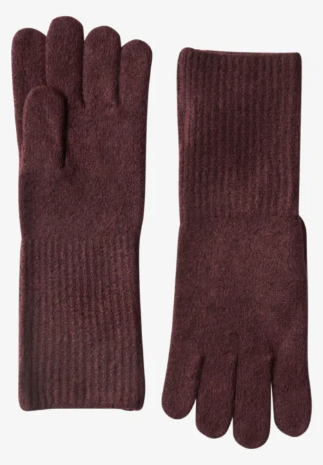 Feinstrick Handschuhe in Unifarbe rustic rouge mel. Feinstrick Handschuhe in Unifarbe rustic rouge mel.