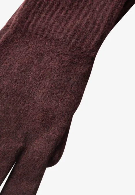 Feinstrick Handschuhe in Unifarbe rustic rouge mel. Feinstrick Handschuhe in Unifarbe rustic rouge mel.