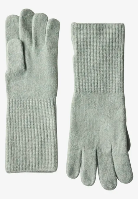 Gants en maille fine unie eucalyptus green mel. Gants en maille fine unie eucalyptus green mel.