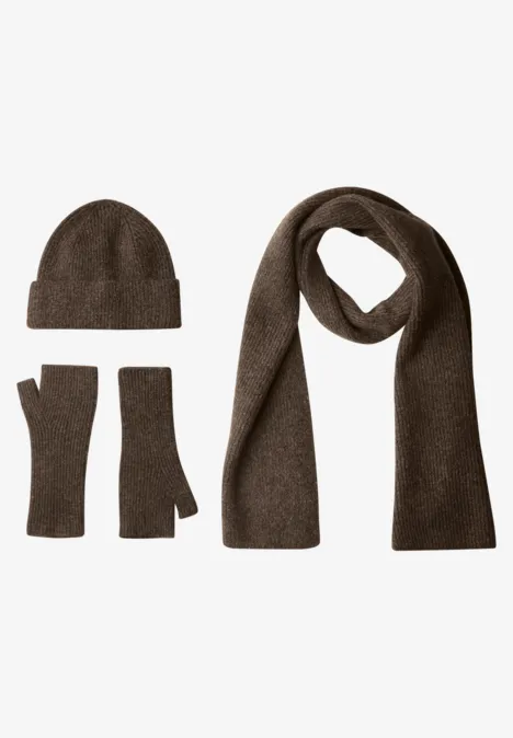 Beanie in gemêleerde look auburn brown mel. Beanie in gemêleerde look auburn brown mel.