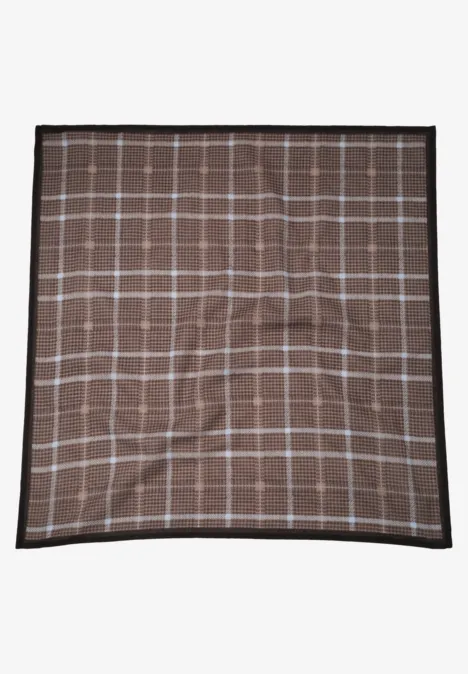 Bandana w kratkę silk brown Bandana w kratkę silk brown