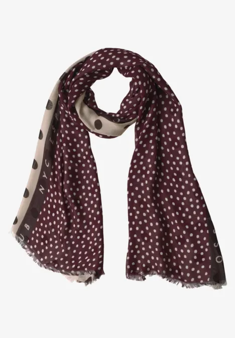 Langer Schal mit Mustermix rustic rouge