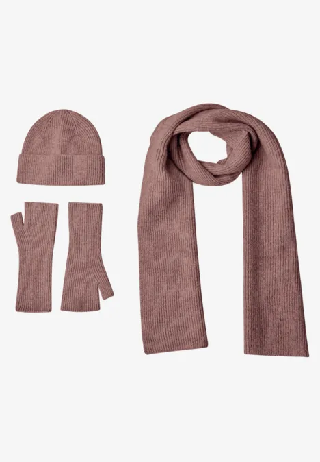 Armwarmers in gemêleerde look vintage blush mel.