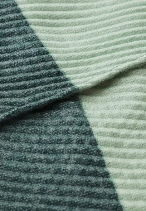 Écharpe bicolore à plis eucalyptus green