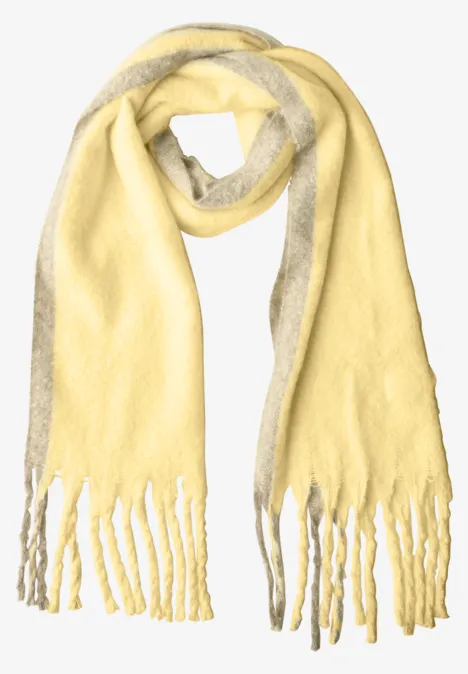 Langer Schal im Two-Tone-Look sunbeam yellow Langer Schal im Two-Tone-Look sunbeam yellow