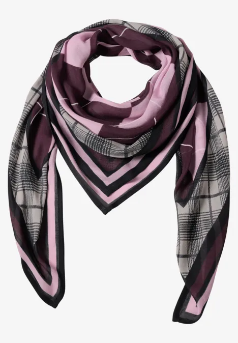 Tuch mit Argyle-Muster berry plum