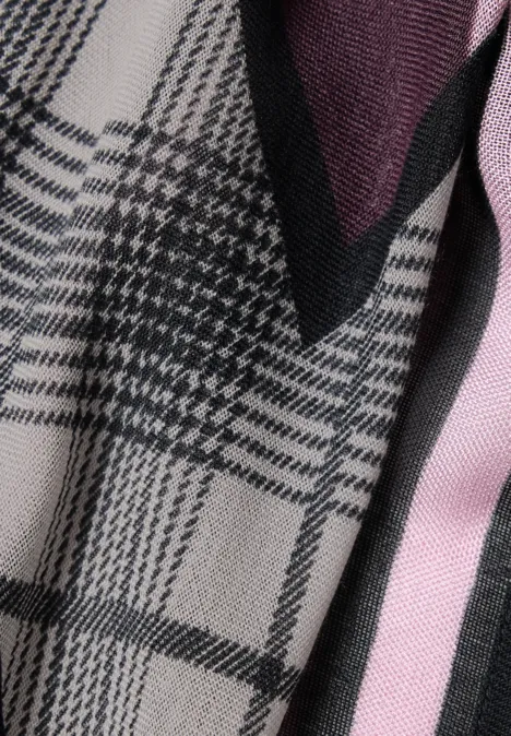 Tuch mit Argyle-Muster berry plum