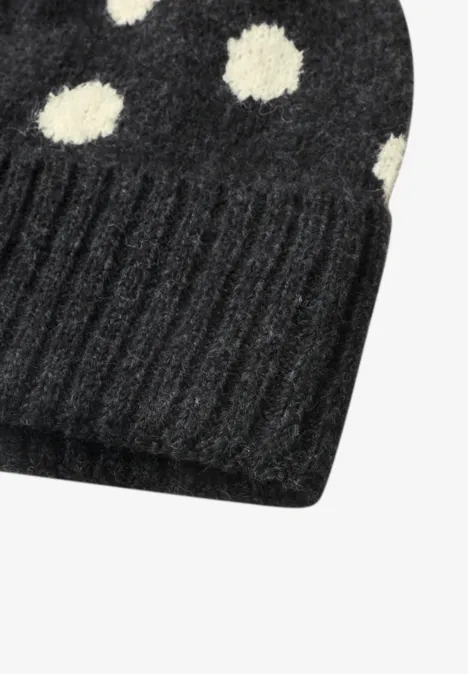 Muts met stippenpatroon armor grey mel.