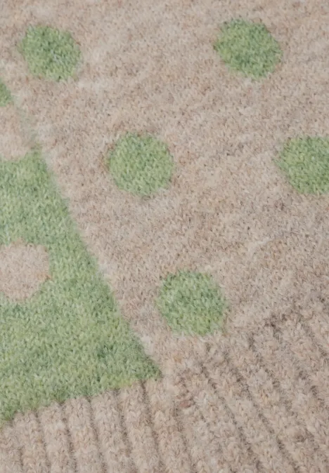 Longue écharpe à motifs de pois clay sand mel.