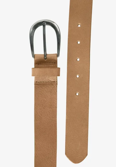 Ceinture en cuir light buff sand