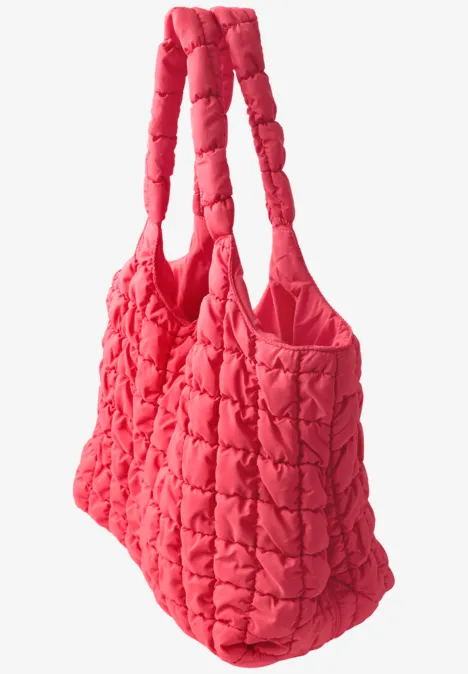 Gewatteerde shopper striking coral Gewatteerde shopper striking coral