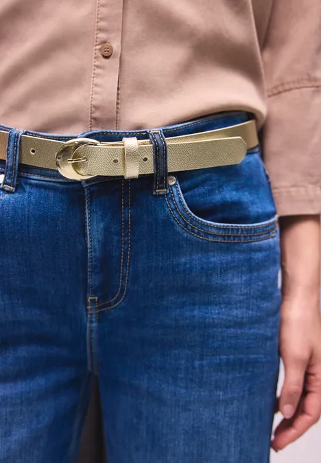 Metallic Gürtel light gold dull