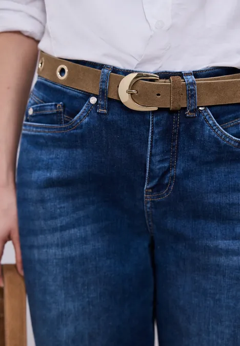 Gürtel mit Nieten cognac Gürtel mit Nieten cognac