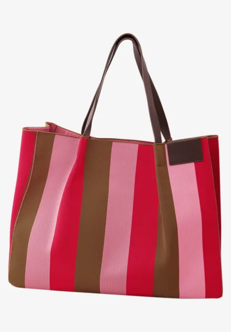 Shopper à rayures multicolor
