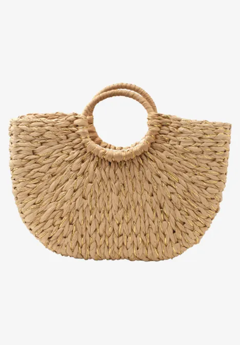 Tasche in Flecht-Optik soft sand