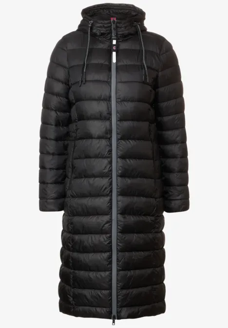 Extra Langer Wintermantel Black
