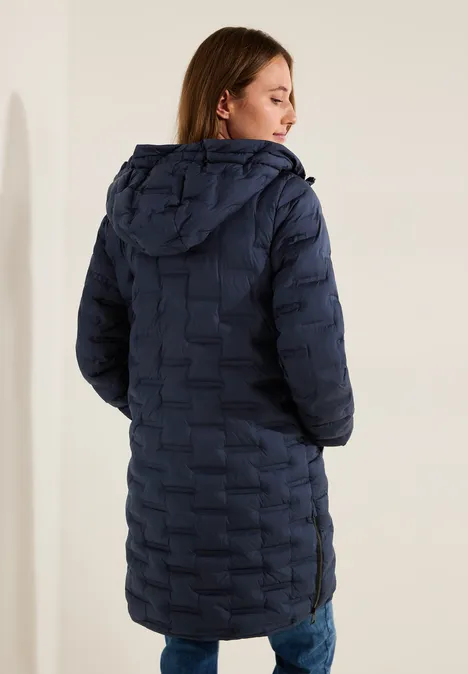 Wintermantel mit Kapuze deep blue