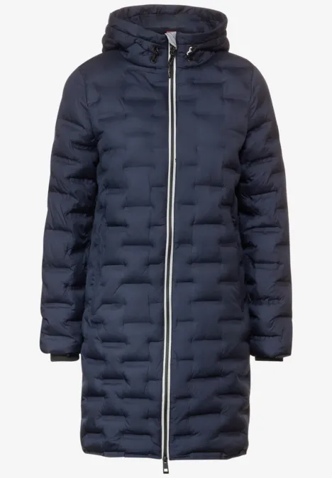 Wintermantel mit Kapuze deep blue