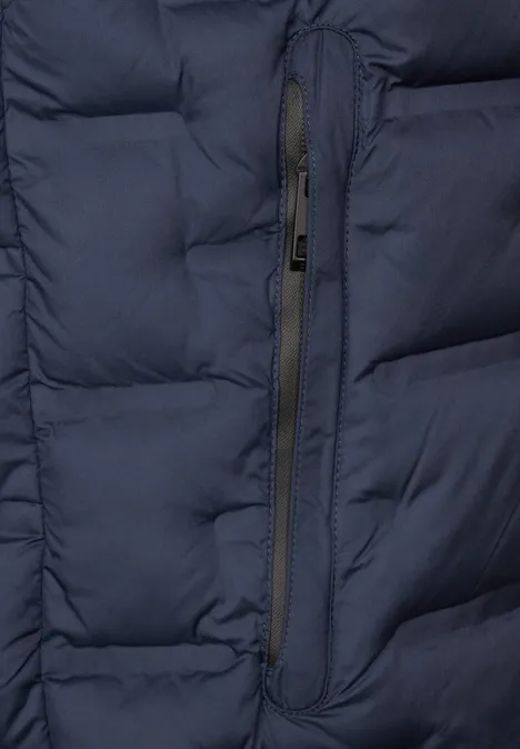 Wintermantel mit Kapuze deep blue