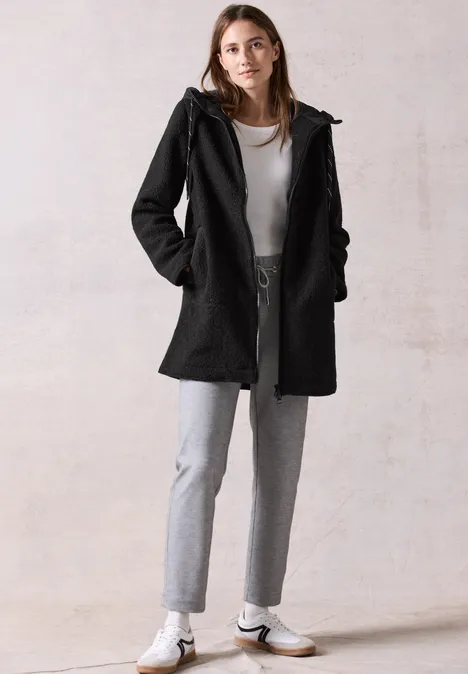 Manteau en optique laine Black Manteau en optique laine Black