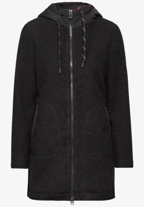 Manteau en optique laine Black Manteau en optique laine Black