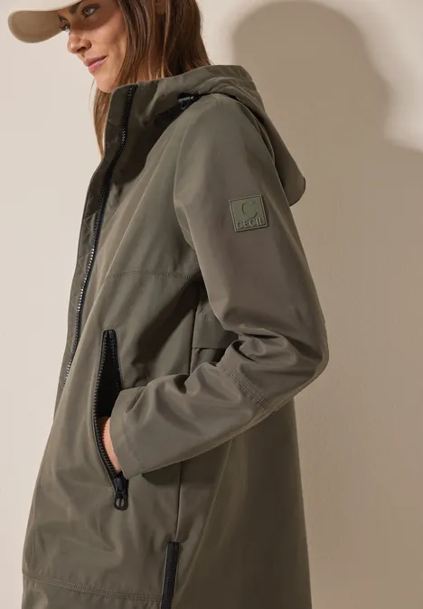 Manteau en coton golden khaki