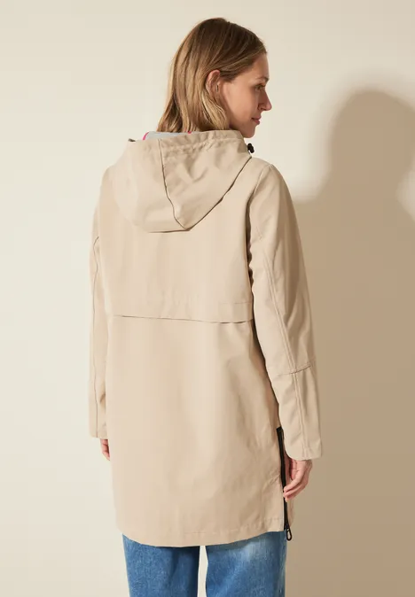 Manteau en coton creamy almond beige