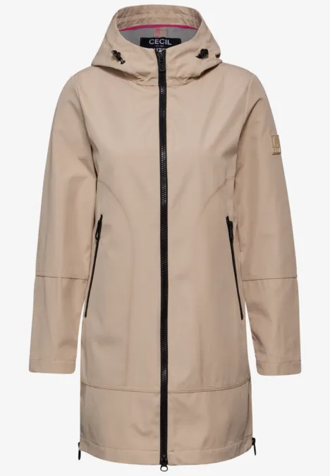 Manteau en coton creamy almond beige