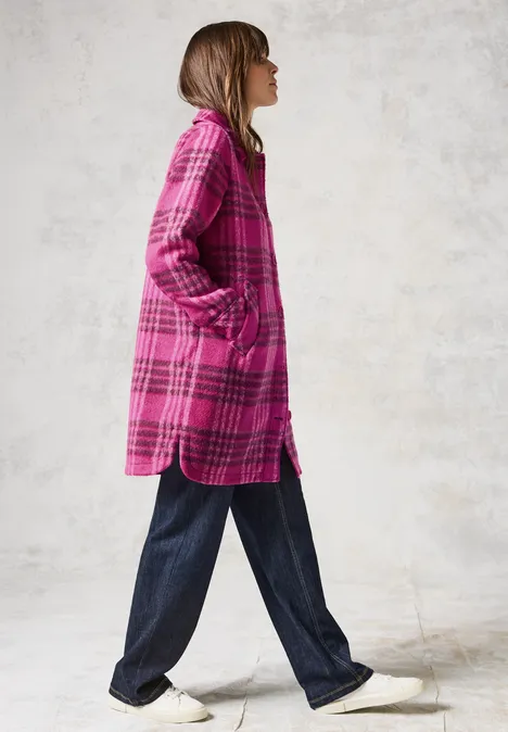 Langes Overshirt lightning pink