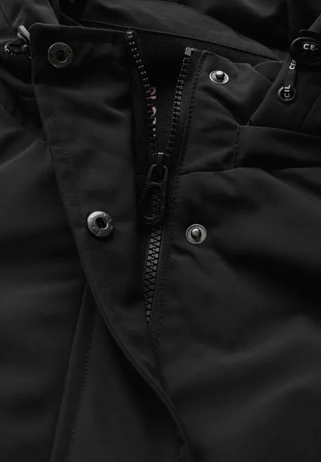 Parka avec capuche amovible Black