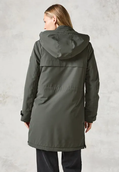 Parka avec capuche amovible golden khaki