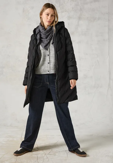 Manteau avec soudures Black