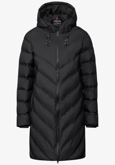 Manteau avec soudures Black