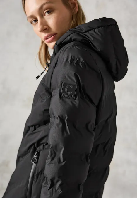 Manteau avec soudures Black