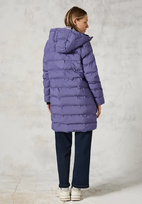 Manteau avec soudures stormy violet