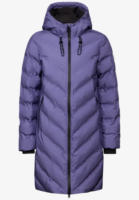 Manteau avec soudures stormy violet