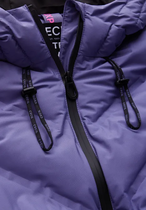 Manteau avec soudures stormy violet