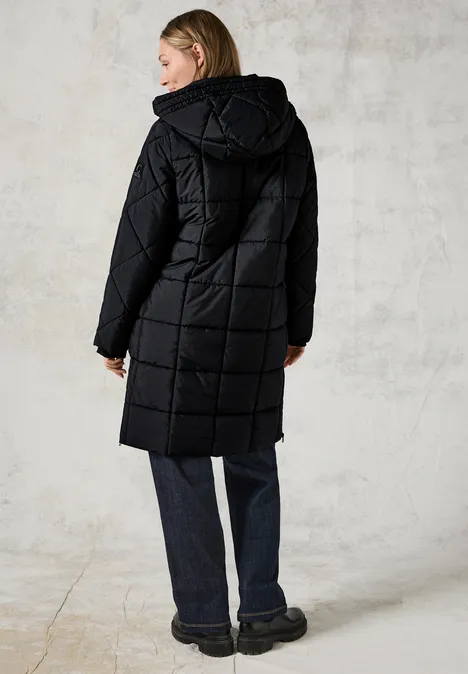 Manteau matelassé doublé Black