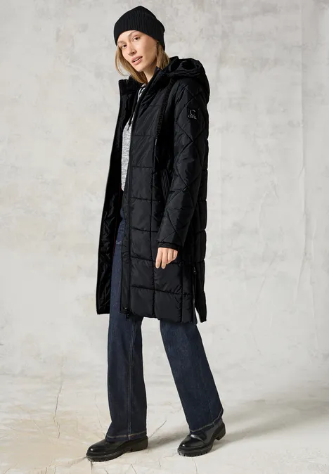 Manteau matelassé doublé Black
